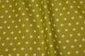 Kiwi-green cotton with white 1 cm stars 
