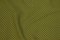 Olive-green firm cotton with small white dot 