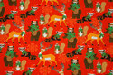 Red christmas jersey with forest-animals