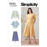 Tops and pull-on skirt. Simplicity 9264. 