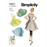 Vintage Aprons. Simplicity 9311. 