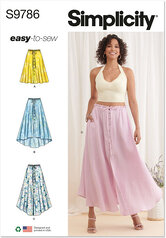Skirt with hemline variations. Simplicity 9786. 