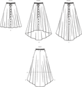 Skirt with hemline variations