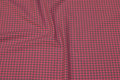 Through-woven, small-checkered cotton in grey and soft red 