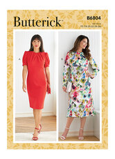 Dress with AB, C, D Cup Sizes. Butterick 6804. 