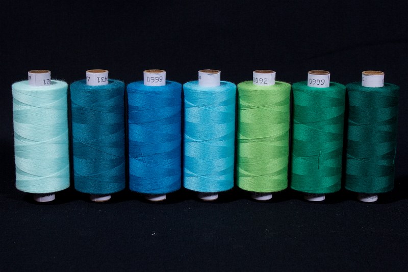 Threadart Cotton Sewing Thread - 1000M Spools - 50/3 - Teal - 50 Colors Available, Blue