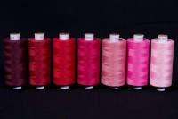 Synthetic thread standard quality, red colors, 1000 m