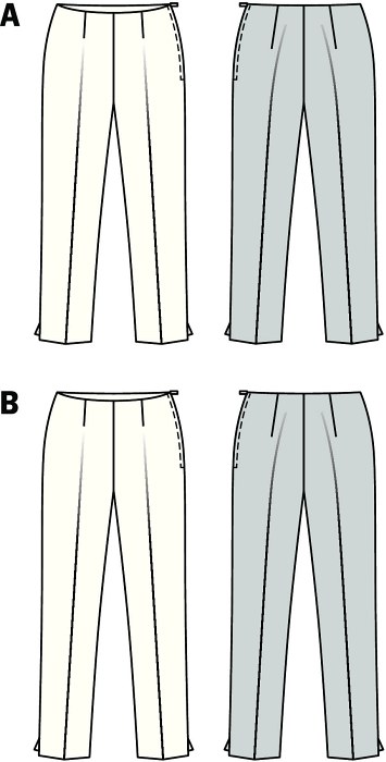 Slender pants remain indispensable basics and companions. The fabrics have changed though: not only strong colors, but also floral and graphic prints are in vogue. Slender pants remain indispensable basics and companions. The fabrics have changed though: not only strong colors, but also floral and graphic prints are in vogue.