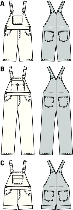 Plain color denim, striped or dotted fabrics: three hip and sporty pieces of fashion, with side fastener, adjustable straps, hip-yoke pockets and rearward patch pockets. You can choose between three different lengths and different pockets. Plain color denim, striped or dotted fabrics: three hip and sporty pieces of fashion, with side fastener, adjustable straps, hip-yoke pockets and rearward patch pockets. You can choose between three different lengths and different pockets.