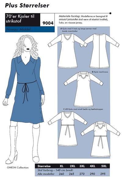 70es dresses in big sizes for knits