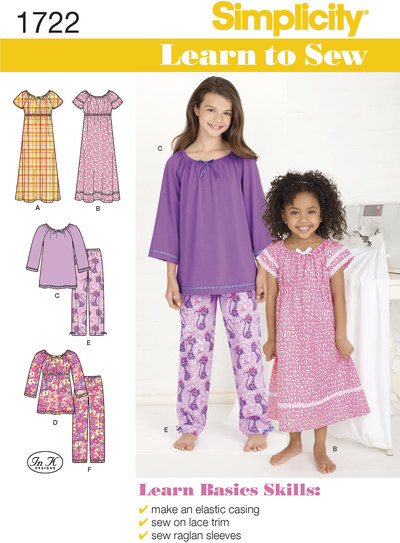 Learn to Sew Child´s and Girl´s Loungewear