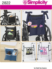Hanging organizer for walker and wheel chair. Simplicity 2822. 