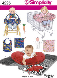 Pillow Cover, Quilt, Bunny, Seat Covers, Doll, Bib and Carrot. Simplicity 4225. 