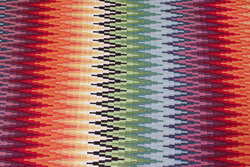 Beautiful tapestry with zig zag pattern across