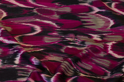 Polyester stretch-satin in fuchsia colors