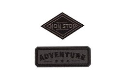 Non-stop and Adventure iron-on patches