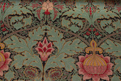 Beautiful tapestry in dusty-green with dark soft rose pattern