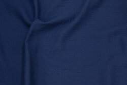 Double-woven cotton gauze in dark dove-blue