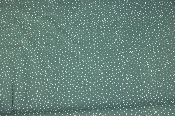 Dusty-green cotton with white dot