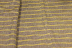 Light linen and viscose in khaki with yellow stripe