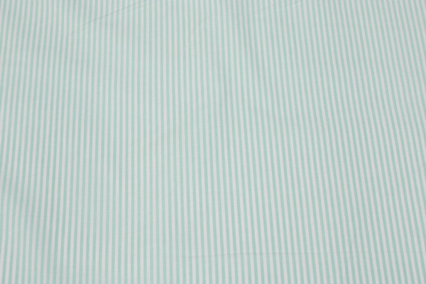 Narrow-striped cotton in light turqoise and white