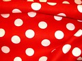 Red cotton with white dots