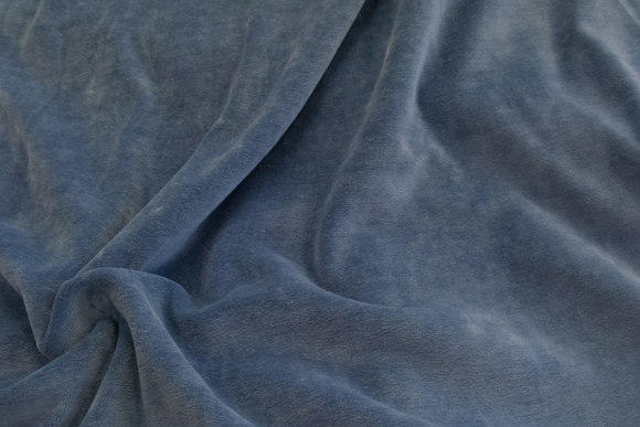 Stretch velvet - dusty blue