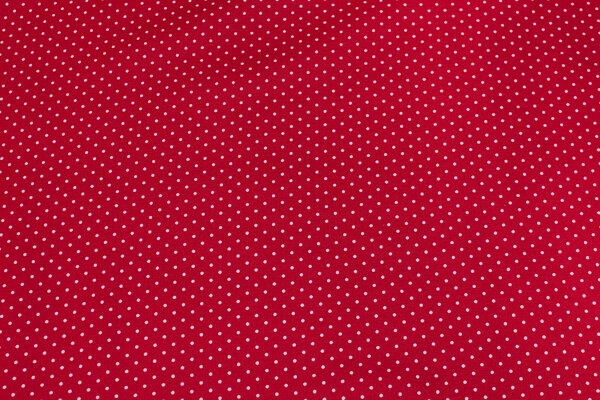 Winter-red cotton with white mini dot