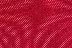 Winter-red cotton with white mini dot