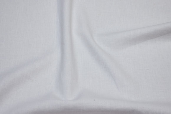 100%  linen, white