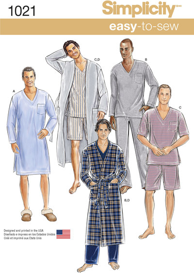 Mens Classic Pajamas and Robe