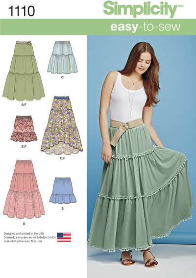 Misses´ Tiered Skirt with Length Variations