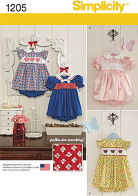 Babies´ Dress and Panties. Simplicity 1205. 