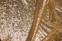 Beautiful gold-sequins-fabric with small, close-fitting, sewn-on mini-sequins