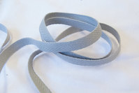 Herringbone woven cotton tape light grey 1 cm