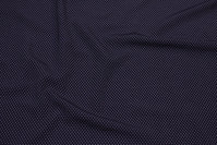 Lightweight navy micro-polyester with white mini-dots