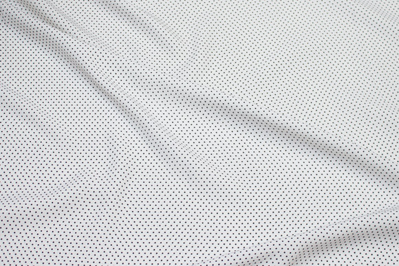 Lightweight white micro-polyester with black mini-dots