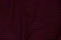 Medium-thickness cotton in black and dark red striped