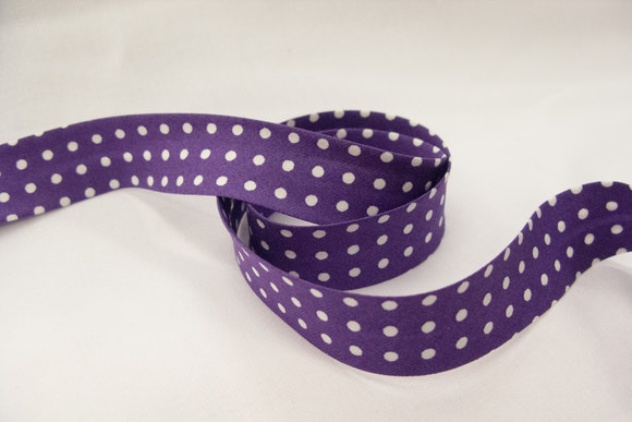 Bias tape dots purple