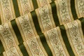 Biedermeier furniture fabric with green stripes