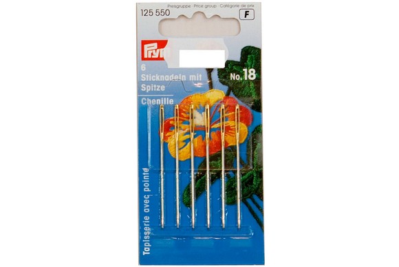 Embroidery needles with point 6 pcs. no. 18