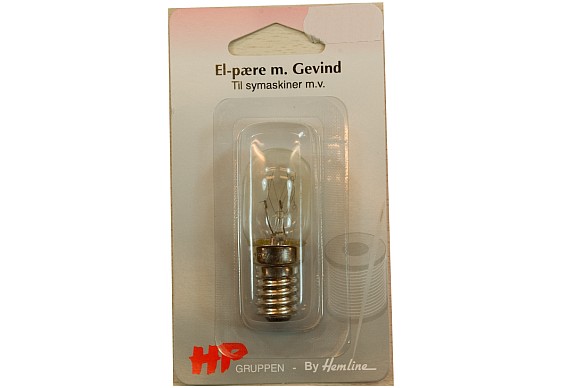 Light bulb for sewing machines with thread