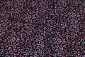 Black dress-micropolyester with wine-red pattern 