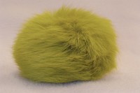 Fur pompon, lime-color, ø 8 cm
