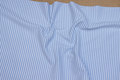 Rib-fabric narrow-striped light blue and white