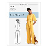 Tops, Belt or Scarf and Pants. Simplicity 9051. 