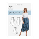 Wrap skirts in various lengths with tie options. Simplicity 9109. 