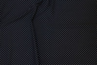 Black cotton-jersey with white 2 mm mini-dots