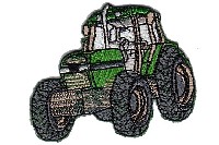 Ironing patch with tractor, green