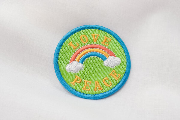 Patch love and peace 6 cm